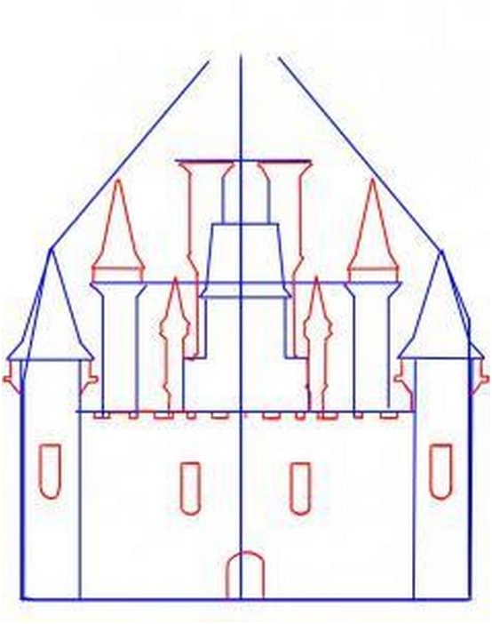 Wie einfach und wunderschön gestopfter Bleistift, um ein Schloss zu zeichnen: Tipps für Anfänger 12