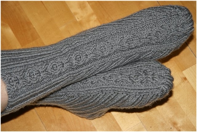 Stricksocken auf zwei Speichen. Gemütliches Geschenk mit deinen eigenen Händen! 01