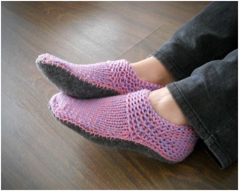 Strickschuhe mit Schnurrherren 09