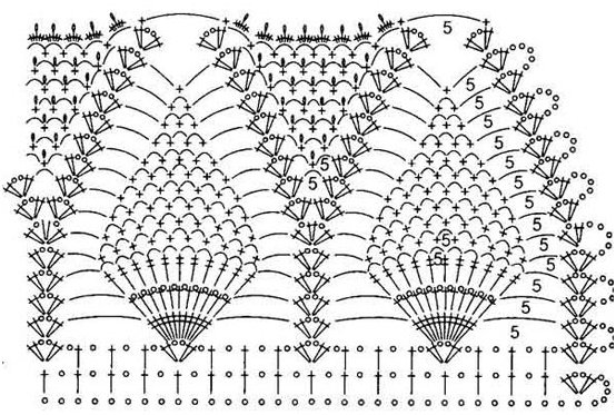 Gestrickte Häkelkragen für Schuluniformen, von japanischen Magazinen - Schemata und Beschreibungen 05