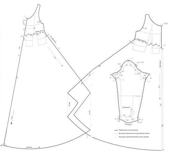 Muster von Kleidern mit überwältigter Taille: Schritt-für-Schritt-Prozessbeschreibung 05