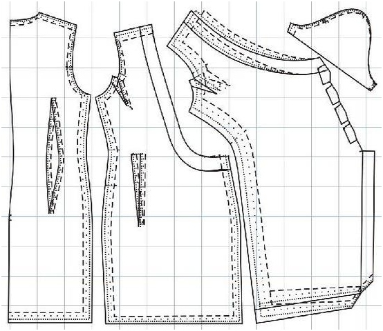 Muster von Kleidern mit Geruch und Robe-Kimono: Meisterklasse für Anfänger 04