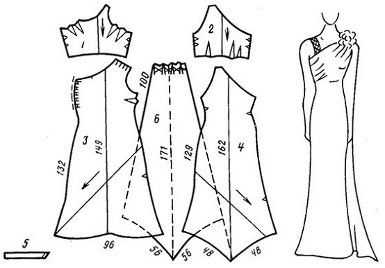 Musterkleider im Boden Tun Sie es selbst: Meisterklasse beim Erstellen von Abend- und lässigen Outfits 07