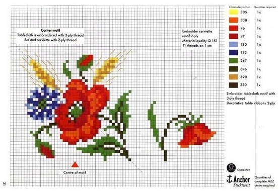 Kreuzstickerei - Maks: Arbeitsschemata und ihre Beschreibung 25