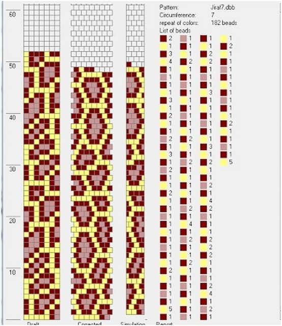 Gestrickter Perlengurthaken: Master-Klasse, Schemata 12