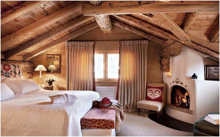 Chalet-Stil im Inneren. Eigenschaften der Küche und Wohnzimmer im Stil des Chalets 01