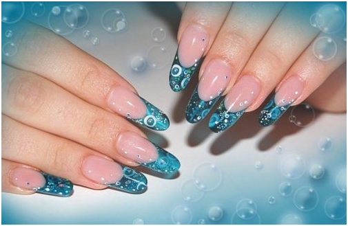 Nageldesign mit Funkeln 01