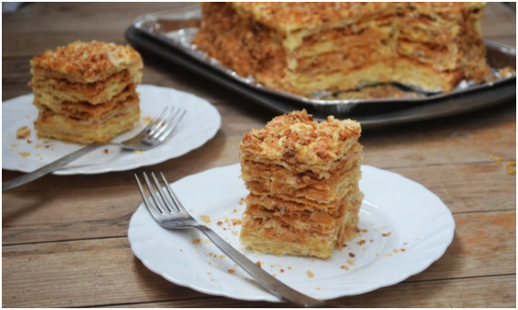 Wie man Kuchen kocht «Napoleon» In einer Pfanne: Rezept mit Fotos 09