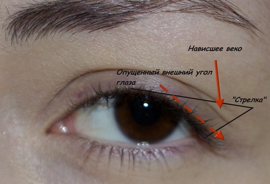 Augenpfeile mit hängenden Augenlidern: Schritt-für-Schritt-Make-up für einen asiatischen Schnitt 02