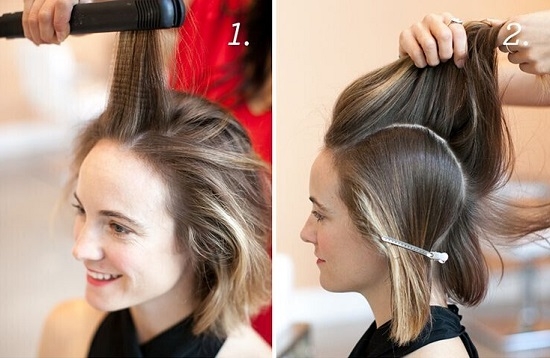 Casual Frisuren für mittlere Haare mit ihren eigenen Händen: leichte Meisterkurse und Stylisten Tipps 02