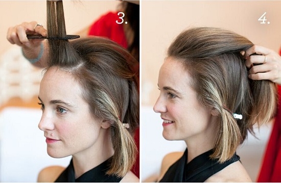 Casual Frisuren für mittlere Haare mit ihren eigenen Händen: leichte Meisterkurse und Stylisten Tipps 03