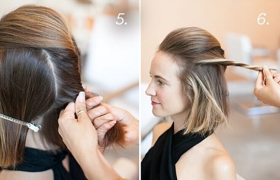 Casual Frisuren für mittlere Haare mit ihren eigenen Händen: leichte Meisterkurse und Stylisten Tipps 04