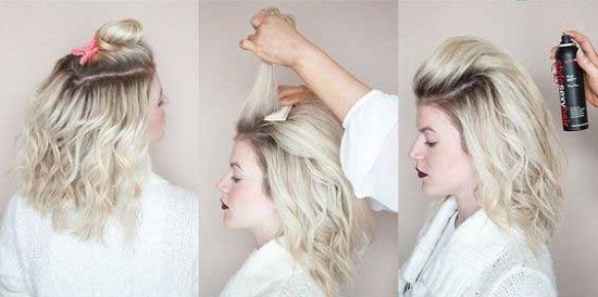 Casual Frisuren für mittlere Haare mit ihren eigenen Händen: leichte Meisterkurse und Stylisten Tipps 09