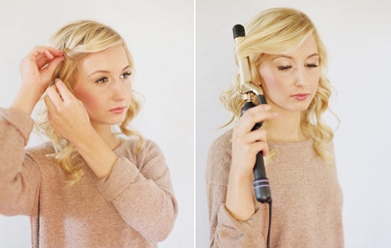 Frisuren mit Locken auf mittlerem Haar zu Hause: Meisterklasse 10