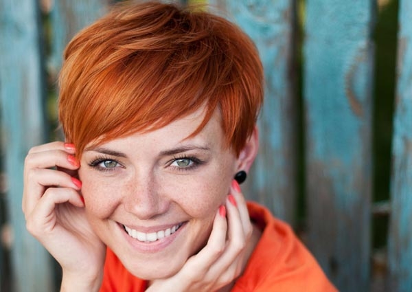 Pixie Haircut - Styling-Ideen. Rundgesicht Haarschnitt. 02