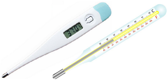 Wie man die Temperatur von Quecksilber und elektronischen Abschlüssen zu einem Erwachsenen und einem Kind misst? 02