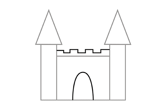 Wie einfach und wunderschön gestopfter Bleistift, um ein Schloss zu zeichnen: Tipps für Anfänger 05