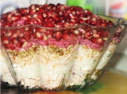 Salat rot Haap mit Granate 02