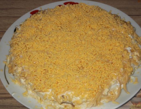 Salat-Sonnenblume - Schritt-für-Schritt-Rezept mit Chips, mit Mais, Huhn, Foto 07