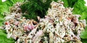 Polyanka-Salat mit Champignons 07