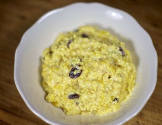 Schraubenschlüsselbrei mit Kürbis auf Milch: Rezepte zum Kochen köstlicher und nützlicher Frühstück. Kaloriengericht 02