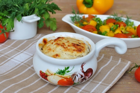 Souffle des Huhns im Backofen: Rezept, wie im Kindergarten 07