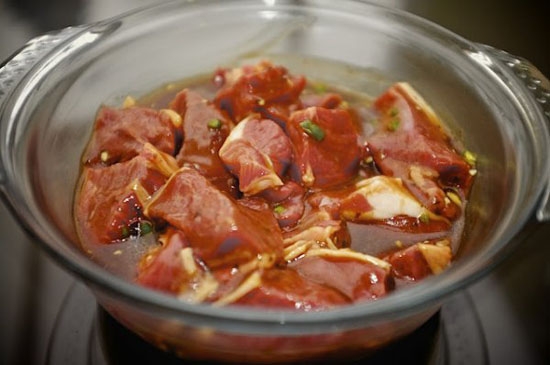 Eintopf Rindfleisch mit Soße, köstlicher Gulasch vom Rindfleisch mit Soße - Rezepte mit Fotos 03