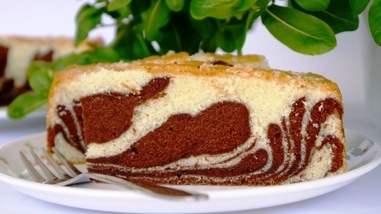 Kuchen, Kuchen, Zebra-Torte in Kefir: Rezepte mit Fotos, Tipps, Tricks 06