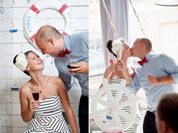 Hochzeit im marinen Stil. Szenario, beste Ideen und Funktionen 04