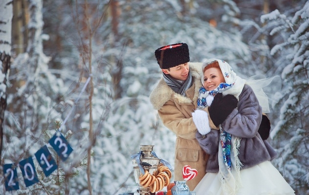 Hochzeitswinter: Ideen. Was zum Tragen im Winter für eine Hochzeit? 04