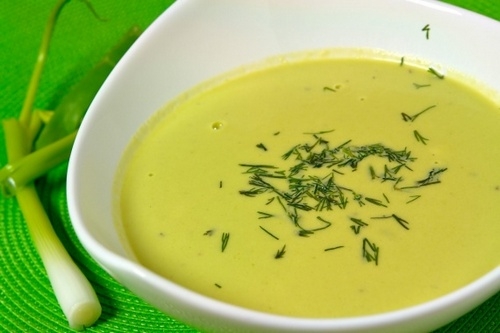 Kalorien-Püree-Suppe mit Frühlingszwiebeln 01