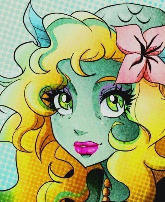 Wie zeichnet man Bleistiftzeichen Monster High: Phased Beschreibung für Anfänger 25