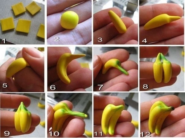 Wie man Essen für Puppen macht? Merkmale der Lebensmittelherstellung für Plasticine Puppen und Polymerlehm 01