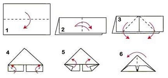 So erstellen Sie einen kleinen Schwan aus Modulen: Anweisungen, Schema 03