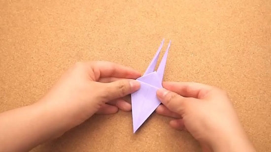 So erstellen Sie ein Kran-Origami-Papier mit Ihren eigenen Händen - Schema und Unterricht mit Fotos 16