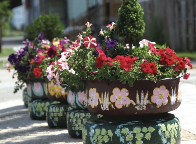 Deckenblumen tun es selbst. Blumenbeete: Fertigungsmethoden 03