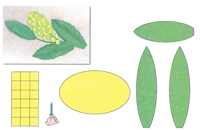 Volumetrische Applikation von Papier. Herstellungsmethoden und Vorlagen für den Handwerk 03