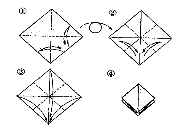 Origami-Papier: Vogel. Beschreibung und Schemata für die Herstellung von Vogelorigami 04