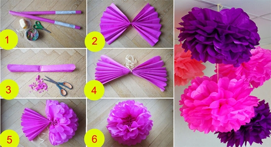 Wie man Pompons aus Papier mit eigenen Händen herstellt: Schritt-für-Schritt-Lektion 01