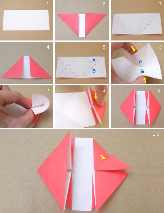 Herzorigami. Herstellungsmethoden und einfache Schemata 10