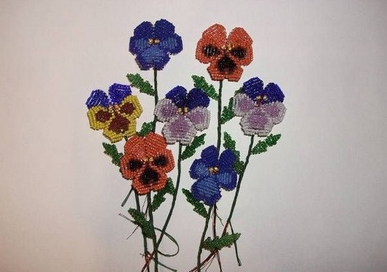 Pansies von Perlen: Weaving-Systeme, Master-Klasse mit Schritt-für-Schritt-Foto 26