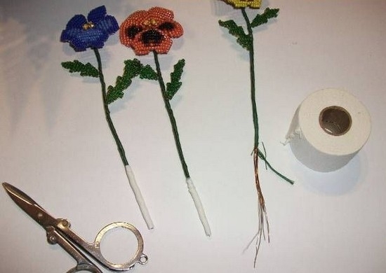 Pansies von Perlen: Weaving-Systeme, Master-Klasse mit Schritt-für-Schritt-Foto 29