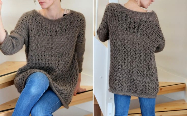 Jumper Frau: Wie man die Nadeln bindet? Gestrickte Jumper Stricknadeln: Modelle und Methoden 01