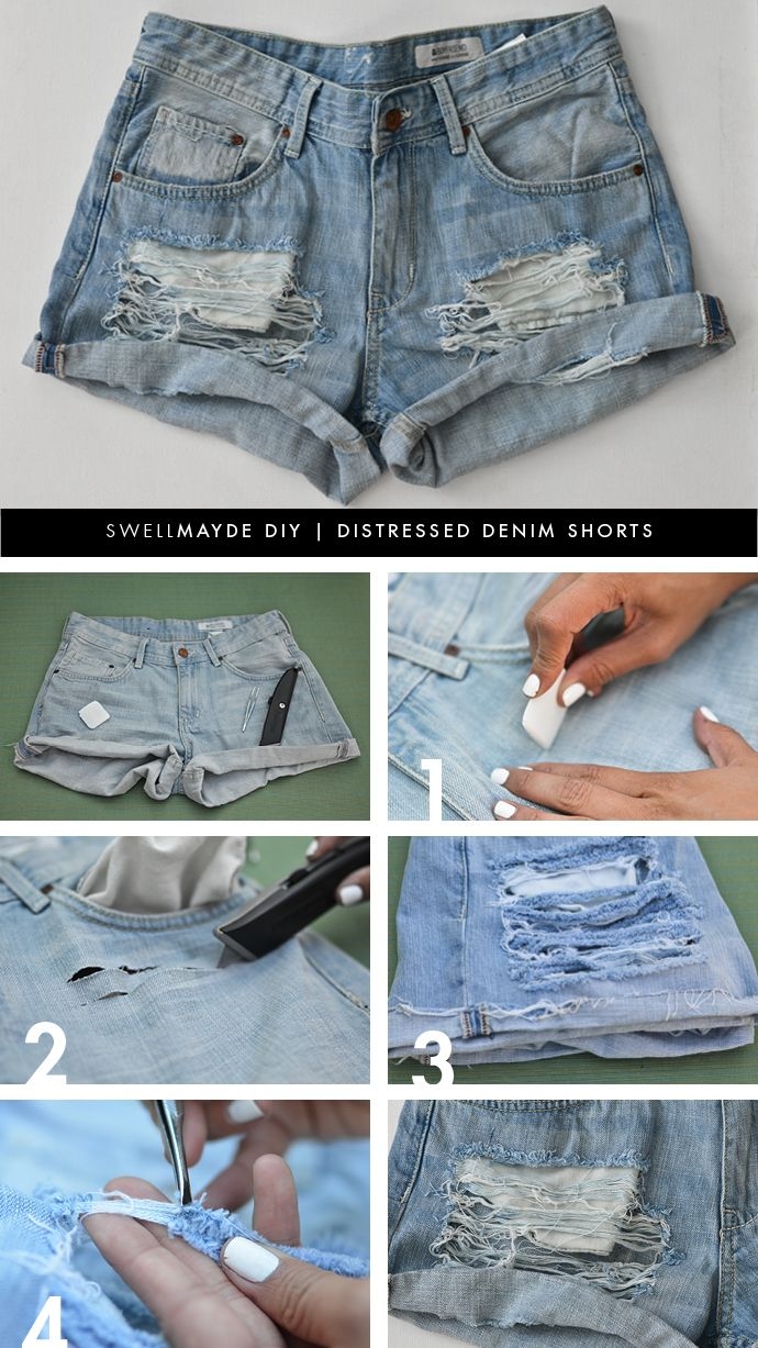 Wie man zerrissene Shorts macht? Torn Shorts: Foto- und Finishing-Ideen 13