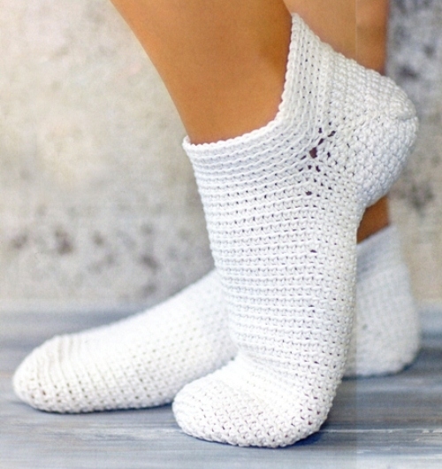 Häkeln Sie Socken für Anfänger 03