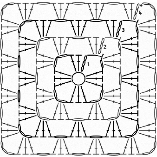 Plaid Häkeln aus Quadraten: Strickschemata mit Beschreibung von erfahrenen Nadelwomen 02