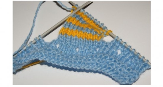 Booties auf zwei Stricknadeln für Neugeborene: Meisterklasse für Anfänger 15