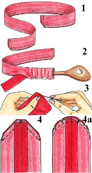 Glauben Sie Ihre eigene Hand: Herstellungsmethoden. So nähen Sie einen breiten Gürtel mit Ihren eigenen Händen? 05