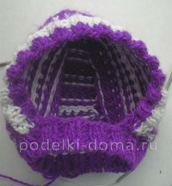 Helmhut mit Strickhelm: Strickschema, Meisterklasse 07