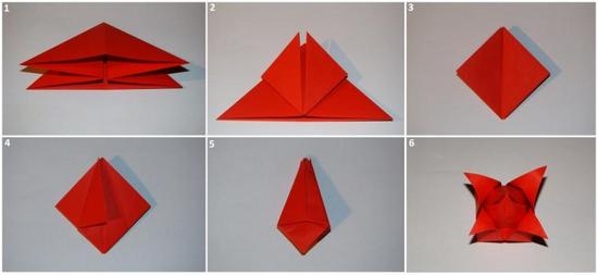 Wie aus farbigem Papier (gewellt und gewöhnlich) eine Tulpe mit eigenen Händen herstellen: Schritt-für-Schritt-Anweisungen 06